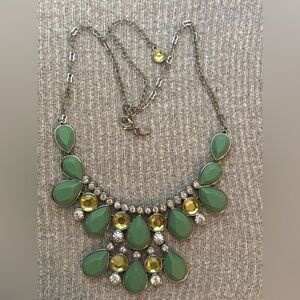 Vintage Lia Sophia signed silver tone adjustable chain necklace